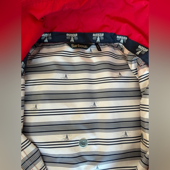 Barbour: Trevose Anorak Jacket, Red, Size: US 6 (fits like a s/m) LIKE NEW - Picture 6 of 13